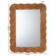 Baxton Studio Acantha Modern Walnut Brown Scallop-framed Accent Mirror WHI-JY23A380-Mirror