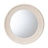 Baxton Studio Grazia Modern Round Beaded-framed Accent Mirror in Pearl White WHI-JY23A389-Mirror
