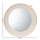 Baxton Studio Grazia Modern Round Beaded-framed Accent Mirror in Pearl White WHI-JY23A389-Mirror