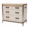 Baxton Studio Benton Vintage White Canvas 4-Drawer Storage Cabinet WHI-JY23B238-White-Cabinet