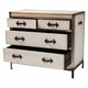 Baxton Studio Benton Vintage White Canvas 4-Drawer Storage Cabinet WHI-JY23B238-White-Cabinet