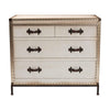 Baxton Studio Benton Vintage White Canvas 4-Drawer Storage Cabinet WHI-JY23B238-White-Cabinet