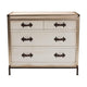 Baxton Studio Benton Vintage White Canvas 4-Drawer Storage Cabinet WHI-JY23B238-White-Cabinet