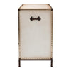 Baxton Studio Benton Vintage White Canvas 4-Drawer Storage Cabinet WHI-JY23B238-White-Cabinet