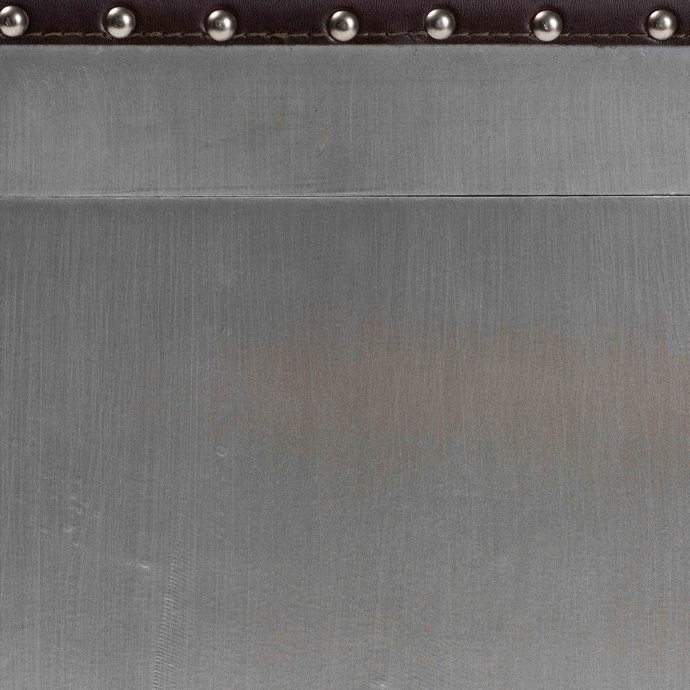 Baxton Studio Calidore Vintage Silver Metal 2-Drawer End Table WHI-JY24A012-Wooden-ET