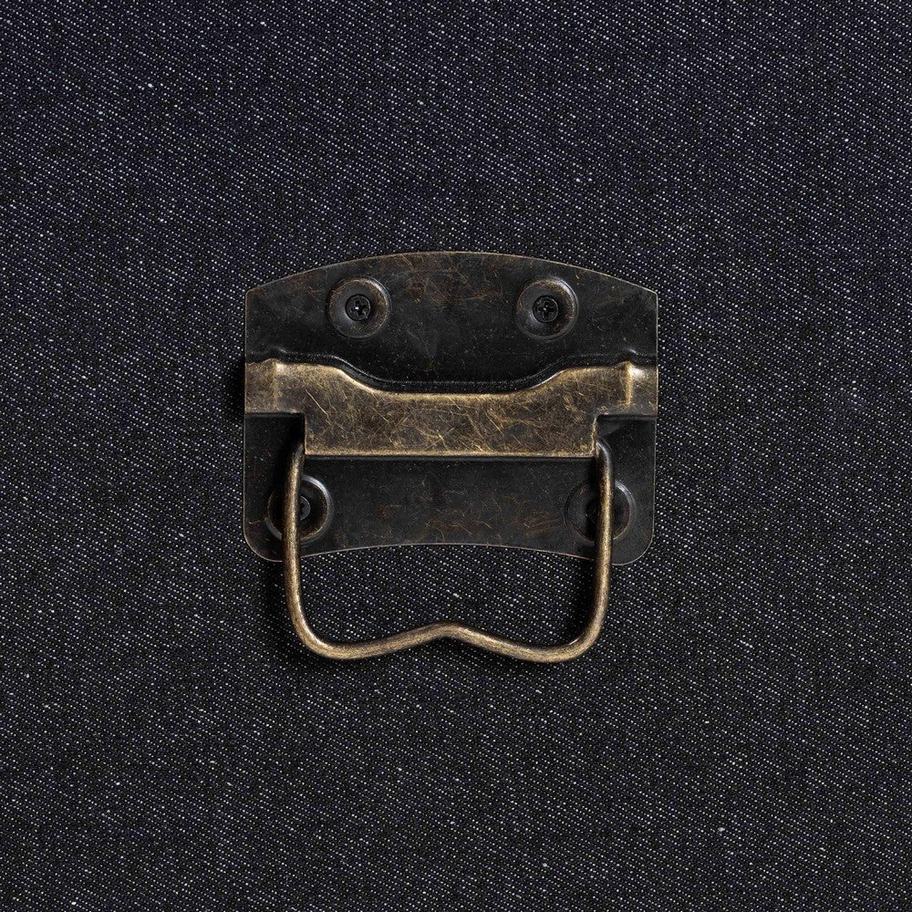 Baxton Studio Jaelyn Vintage Black Canvas 4-Drawer End Table WHI-JY24A037-Black-Wooden-ET