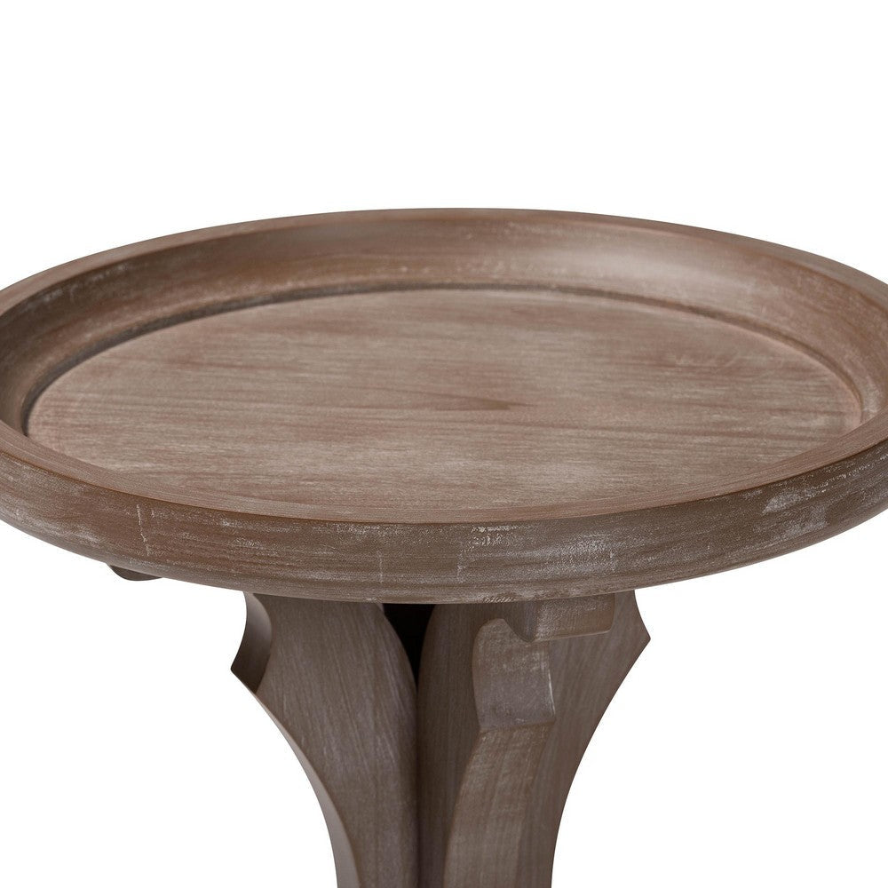 Baxton Studio Westlyn French Country Antique Brown Wood End Table WHI-JY24A183-Brown-ET