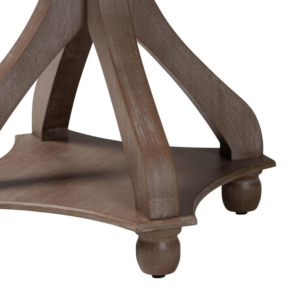 Baxton Studio Westlyn French Country Antique Brown Wood End Table WHI-JY24A183-Brown-ET