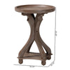 Baxton Studio Westlyn French Country Antique Brown Wood End Table WHI-JY24A183-Brown-ET