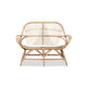bali & pari Jayden Modern Bohemian White Fabric Upholstered and Natural Brown Finished Rattan Loveseat