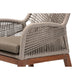 bali & pari Jennifer Mid-Century Transitional Grey Woven Rope Mahogany Dining Arm Chair WHI-Jennifer-Grey-DC-Arm