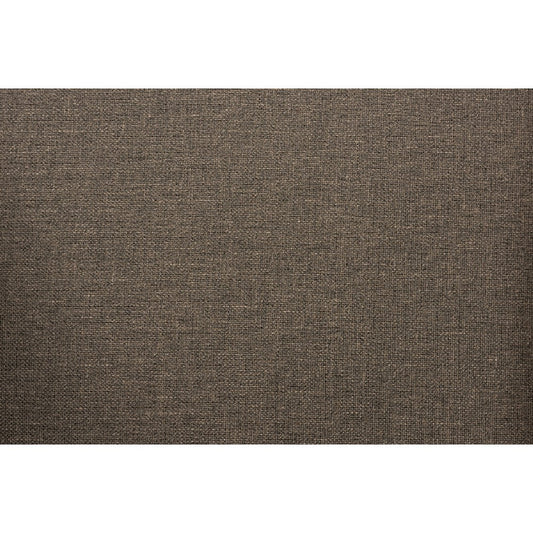 bali & pari Jennifer Mid-Century Transitional Grey Woven Rope Mahogany Dining Arm Chair