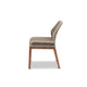 bali & pari Jennifer Mid-Century Transitional Grey Woven Rope Mahogany Dining Side Chair WHI-Jennifer-Grey-DC-No-Arm