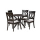 Baxton Studio Jessie Modern Grey Fabric and Dark Brown Finished Wood 5-Piece Dining Set