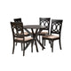 Baxton Studio Jessie Modern Sand Fabric and Dark Brown Finished Wood 5-Piece Dining Set