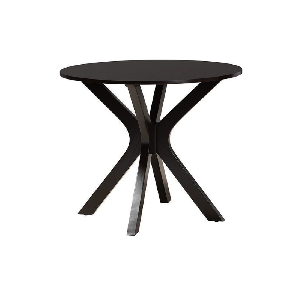 Baxton Studio Jessie Modern Sand Fabric and Dark Brown Finished Wood 5-Piece Dining Set