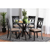 Baxton Studio Jessie Modern Sand Fabric and Dark Brown Finished Wood 5-Piece Dining Set