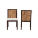 bali & pari Joana Modern Bohemian Dark Brown Mahogany Wood and Natural Seagrass Dining Side Chair WHI-Joana-Mahogany-DC