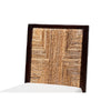 bali & pari Joana Modern Bohemian Dark Brown Mahogany Wood and Natural Seagrass Dining Side Chair WHI-Joana-Mahogany-DC
