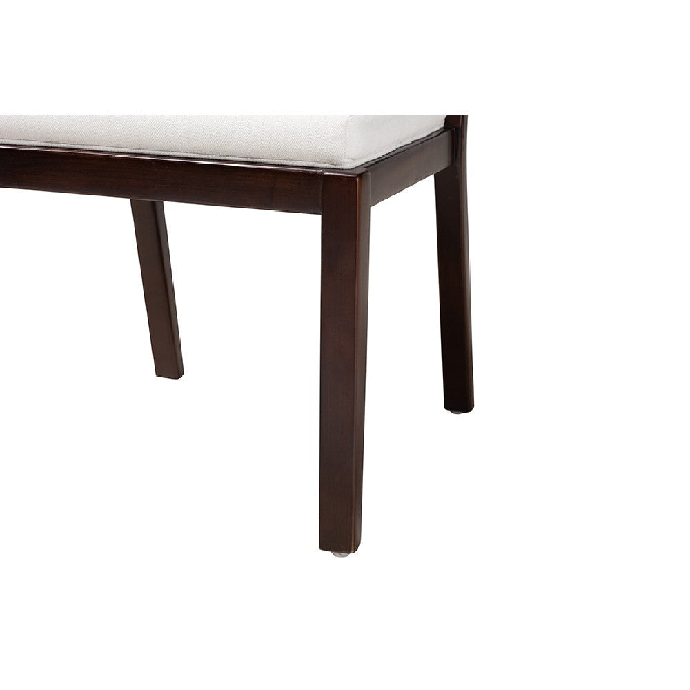 bali & pari Joana Modern Bohemian Dark Brown Mahogany Wood and Natural Seagrass Dining Side Chair WHI-Joana-Mahogany-DC