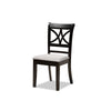 Baxton Studio Julia Modern and Contemporary Grey Fabric Upholstered and Dark Brown Finished Wood 5-Piece Dining Set