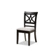 Baxton Studio Julia Modern and Contemporary Grey Fabric Upholstered and Dark Brown Finished Wood 5-Piece Dining Set