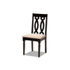 Baxton Studio Julie Modern and Contemporary Sand Fabric Upholstered and Dark Brown Finished Wood 5-Piece Dining Set
