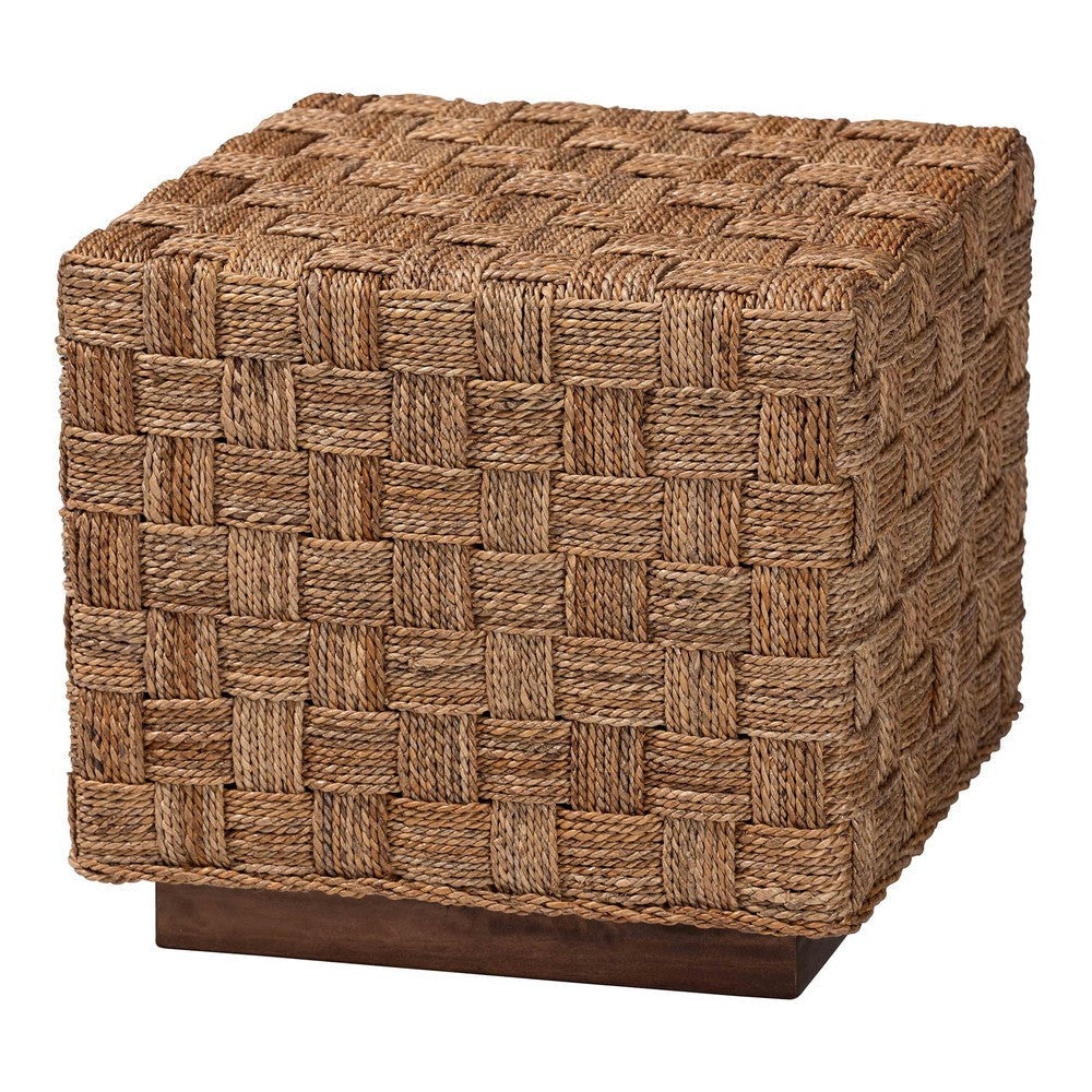 bali & pari Karina Bohemian Natural Seagrass End Table WHI-KARINA-Wooden-ET