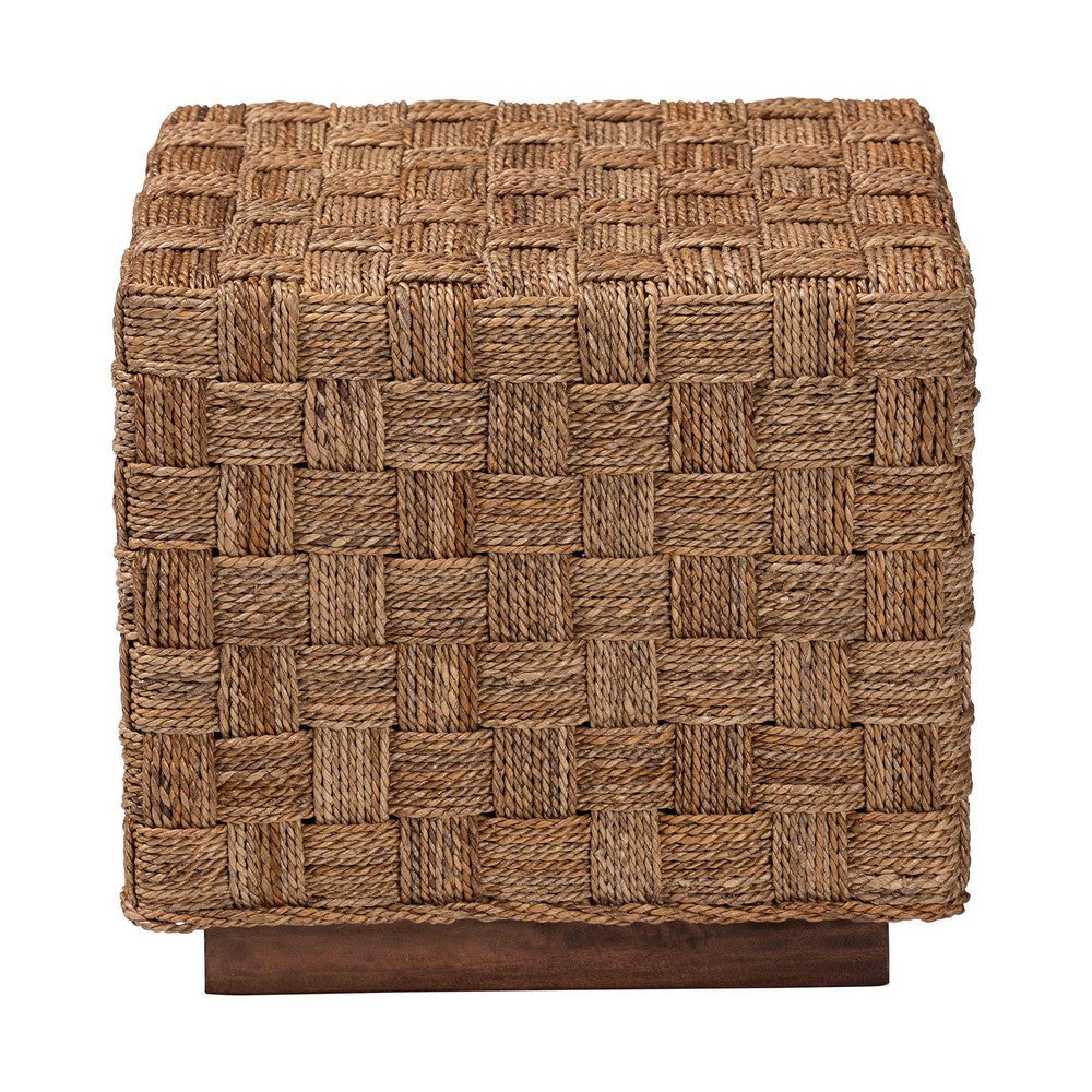 bali & pari Karina Bohemian Natural Seagrass End Table WHI-KARINA-Wooden-ET