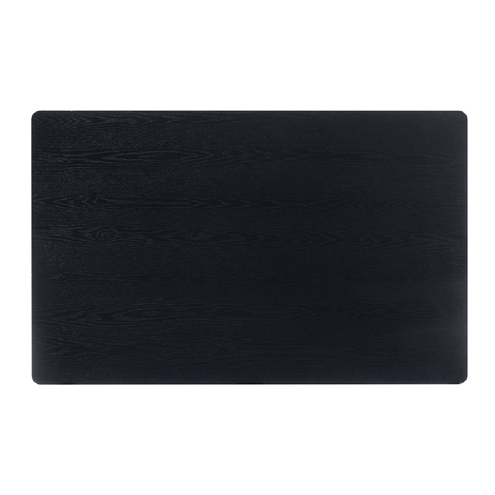 Baxton Studio Sabelle Modern Bohemian Black Finished Wood and Rattan 5-Piece Dining Set WHI-KYG002C-Black-5PC-Dining-Set