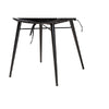 Baxton Studio Ballerina Modern Bohemian Black Finished Wood and Rattan 5-Piece Dining Set WHI-KYG003C-Black-5PC-Dining-Set