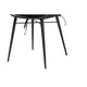 Baxton Studio Ballerina Modern Bohemian Black Finished Wood and Rattan 5-Piece Dining Set WHI-KYG003C-Black-5PC-Dining-Set