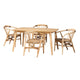 Baxton Studio Kyoto Modern Bohemian Natural Brown Finished Wood and Rattan 5-Piece Dining Set WHI-KYG008C-Natural-5PC-Dining-Set