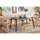 Baxton Studio Cyntia Modern Bohemian Black Finished Wood and Natural Rattan 5-Piece Dining Set