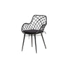 Baxton Studio Aniceta Modern Bohemian Black Finished Wood and Rattan 7-Piece Dining Set WHI-KYG013C-Black-7PC-Dining-Set