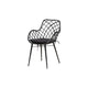 Baxton Studio Aniceta Modern Bohemian Black Finished Wood and Rattan 7-Piece Dining Set WHI-KYG013C-Black-7PC-Dining-Set