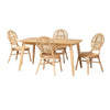 Baxton Studio Iris Modern Bohemian Natural Brown Rattan 5-Piece Dining Set WHI-KYG016C-Natural-5PC-Dining-Set