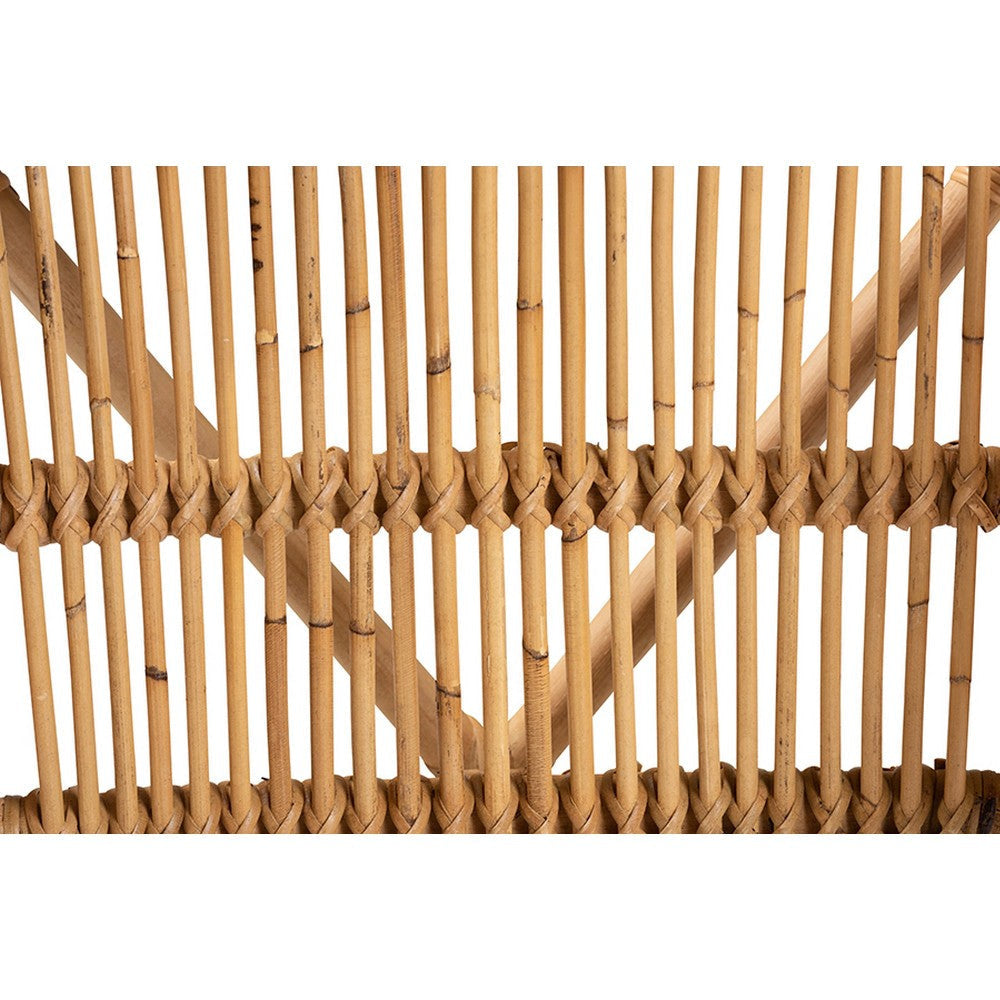 bali & pari Kagama Modern Bohemian Natural Brown Rattan Dining Chair WHI-Kagama-Rattan-DC