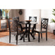 Baxton Studio Kaila Modern and Contemporary Two-Tone Dark Brown and Walnut Brown Finished Wood 5-Piece Dining Set