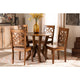 Baxton Studio Kaila Modern and Contemporary Walnut Brown Finished Wood 5-Piece Dining Set