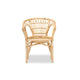 bali & pari Kaka Modern Bohemian Natural Brown Rattan Dining Chair WHI-Kaka-Rattan-DC