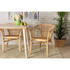 bali & pari Kaka Modern Bohemian Natural Brown Rattan Dining Chair