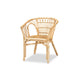 bali & pari Kaka Modern Bohemian Natural Brown Rattan Dining Chair WHI-Kaka-Rattan-DC