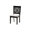 Baxton Studio Karel Modern Grey Fabric and Espresso Brown Finished Wood 5-Piece Dining Set WHI-Karel-Grey-Dark-Brown-5PC-Dining-Set