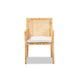 bali & pari Karis Modern and Contemporary Natural Finished Wood and Rattan Dining Chair WHI-Karis-Natural-DC
