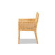 bali & pari Karis Modern and Contemporary Natural Finished Wood and Rattan Dining Chair WHI-Karis-Natural-DC