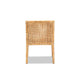 bali & pari Karis Modern and Contemporary Natural Finished Wood and Rattan Dining Chair WHI-Karis-Natural-DC