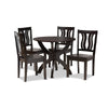 Baxton Studio Karla Modern and Contemporary Transitional Dark Brown Finished Wood 5-Piece Dining Set WHI-Karla-Dark-Brown-5PC-Dining-Set