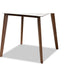 Baxton Studio Kaylee Mid-Century Modern Transitional Walnut Brown Finished Wood Dining Table with Faux Marble Tabletop