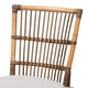 bali & pari Kim Modern Bohemian White Fabric and Natural Brown Rattan Dining Chair WHI-Kim-Natural-Rattan-DC